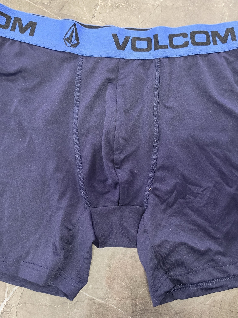 Volcom Men's Dark Navy Boxer Briefs with Blue Waistband